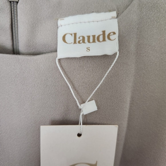 CLAUDE Midi Dress Small Gray Sleeveless New with Tags - Picture 7 of 11